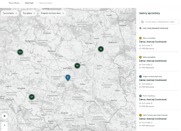 Global distributor map in the Where to buy section