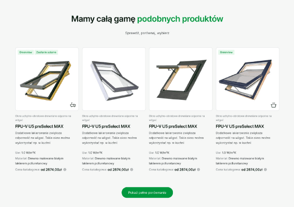 Similar products gallery embedded on the product card